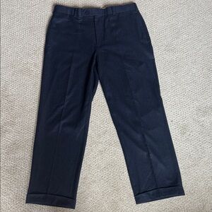 Men's Navy Wool Dress Pants
